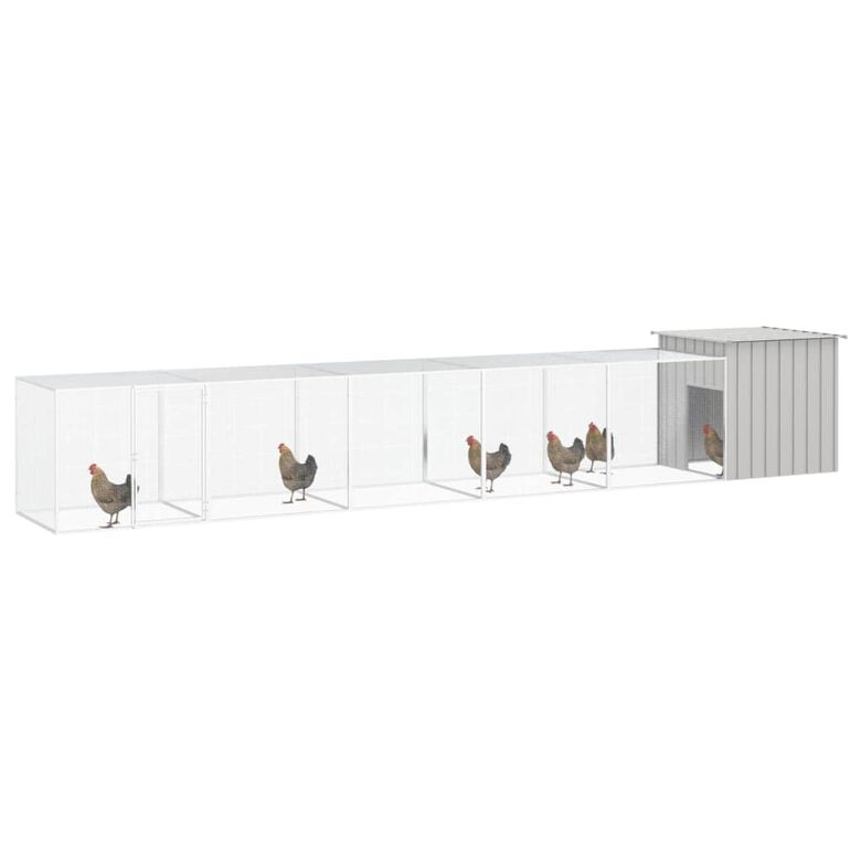 VidaXL Gallinero de 7 espacios blanco para Gallinas thumbnail