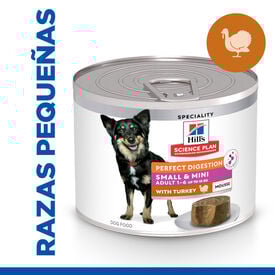 Hill's Science Plan Adult Small y Mini Perfect Digestion Mousse de Pavo lata para perros