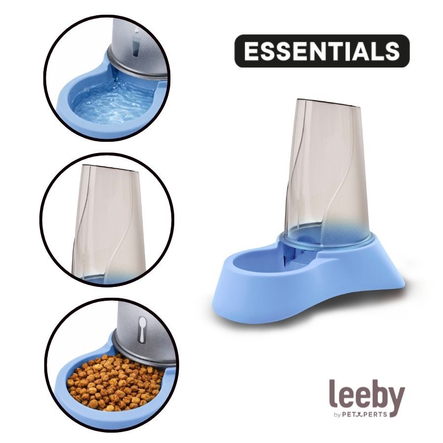 Leeby Tolva Dispensadora de Comida Color Azul para perros y gatos, , large Imagen numero 4