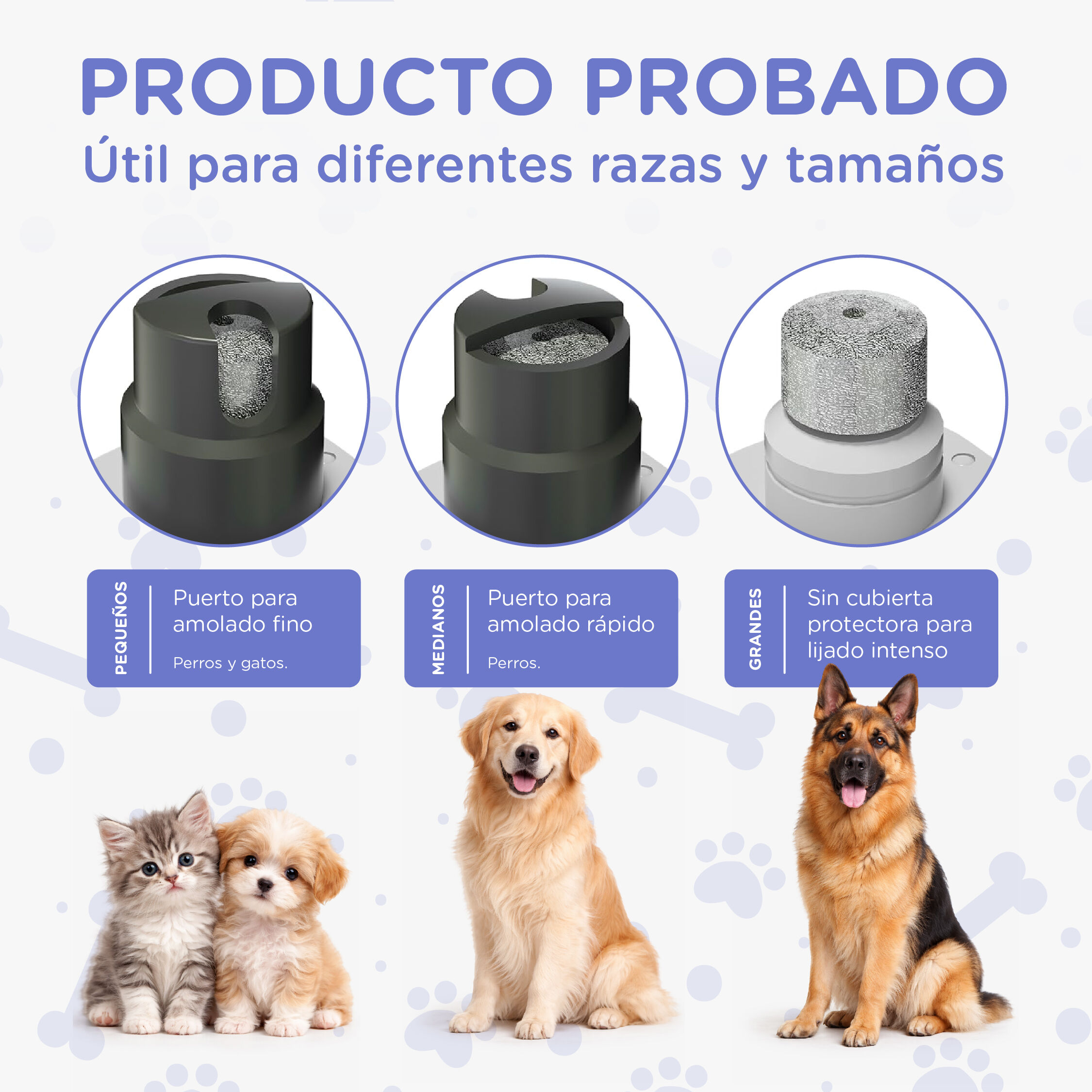 Limador de U&ntilde;as El&eacute;ctrico para Perros TheKingPet con Luz LED &ndash; 3 Velocidades, Silencioso y Recargable USB-C, , large Imagen numero 2