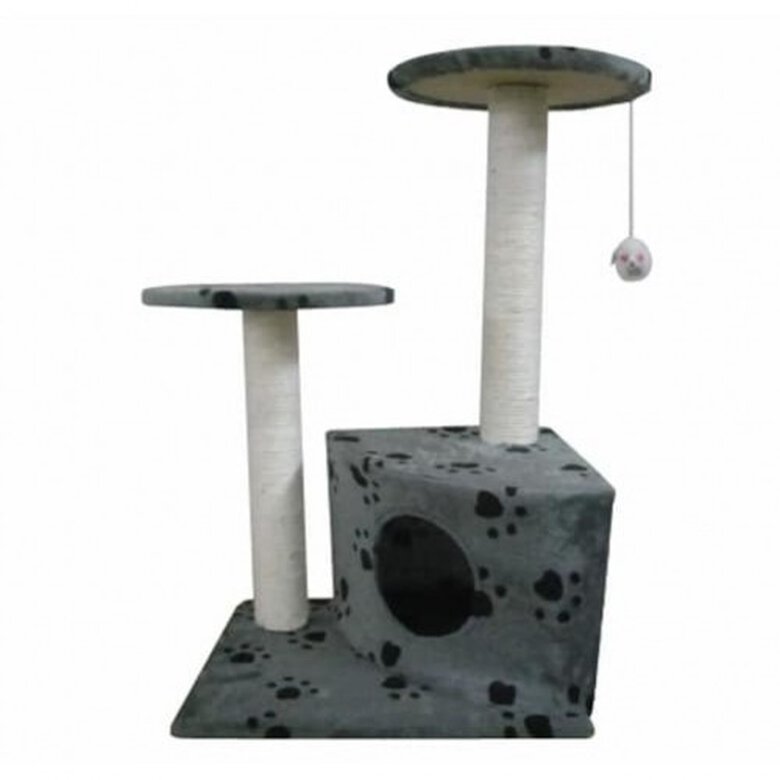 Rascador gimnasio para gatos color Gris Huellas, , large image number null