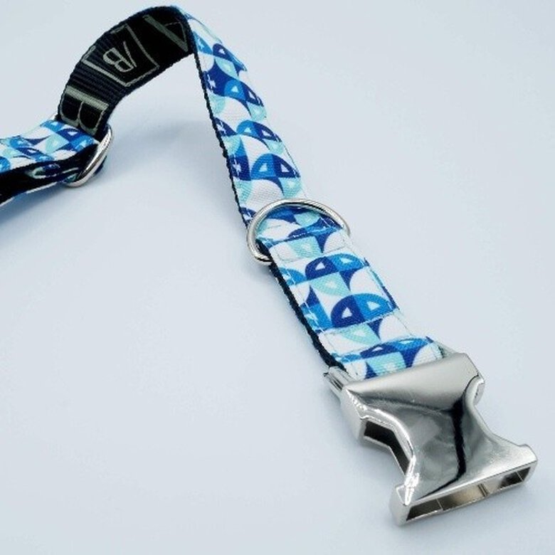 Baona collar henderson azul y blanco para perros, , large image number null