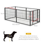 PawHut Parque negro de 6 Paneles con Ancho Ajustable para mascotas, , large image number null