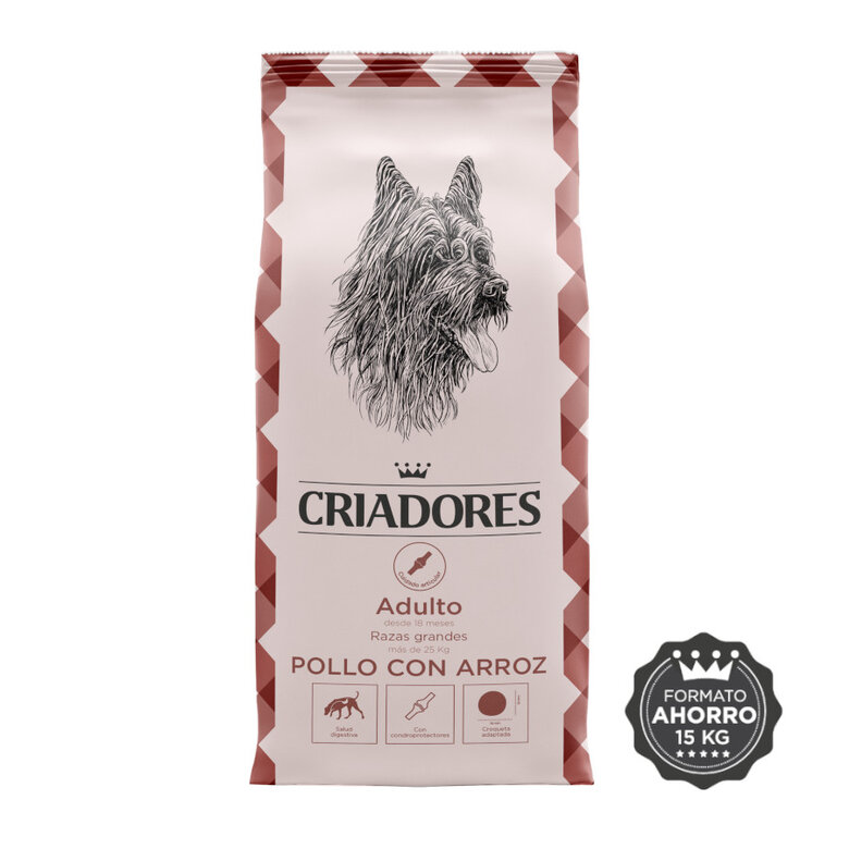 Criadores Adulto Pollo y Arroz pienso para perros de razas grandes, , large image number null