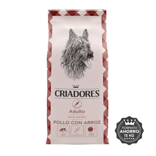 Criadores Adulto Pollo y Arroz pienso para perros de razas grandes