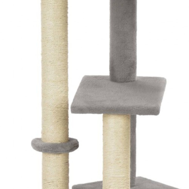 Rascador con postes de sisal para gatos color Gris, , large image number null