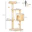 Pawhut árbol rascador con plataforma casetas y bolas de juego beige para gatos, , large indicador imagen numero 3