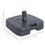 Outsunny Base de Sombrilla Parasol de Playa Pies Soporte de Sombrilla Patio Jardín Lleno de Agua de 20 kg y Arena de 30 kg 46x45x26cm HDPE Negro, , large indicador imagen numero 3
