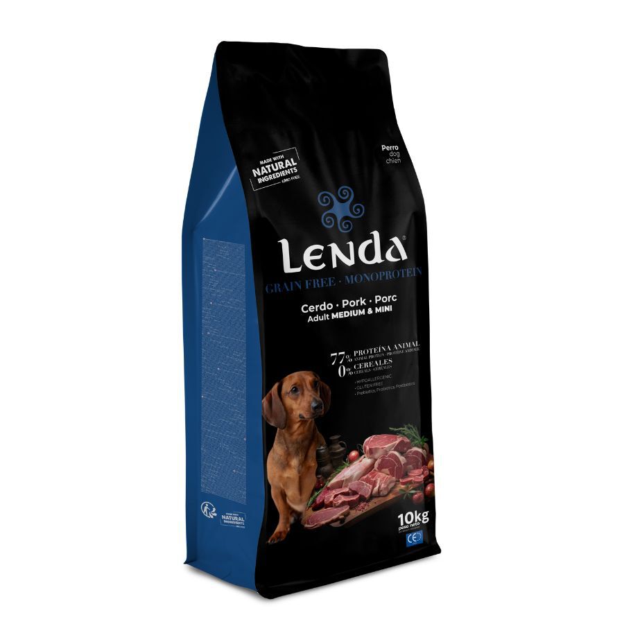 10 kg Lenda Grain Free Cerdo pienso para perros, , large Imagen numero 1