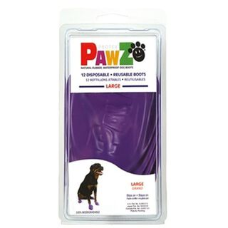 Botas de caucho natural Pawz para perros color Morado