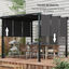 Outsunny Pérgola de jardín Gris Oscuro, , large indicador imagen numero 4