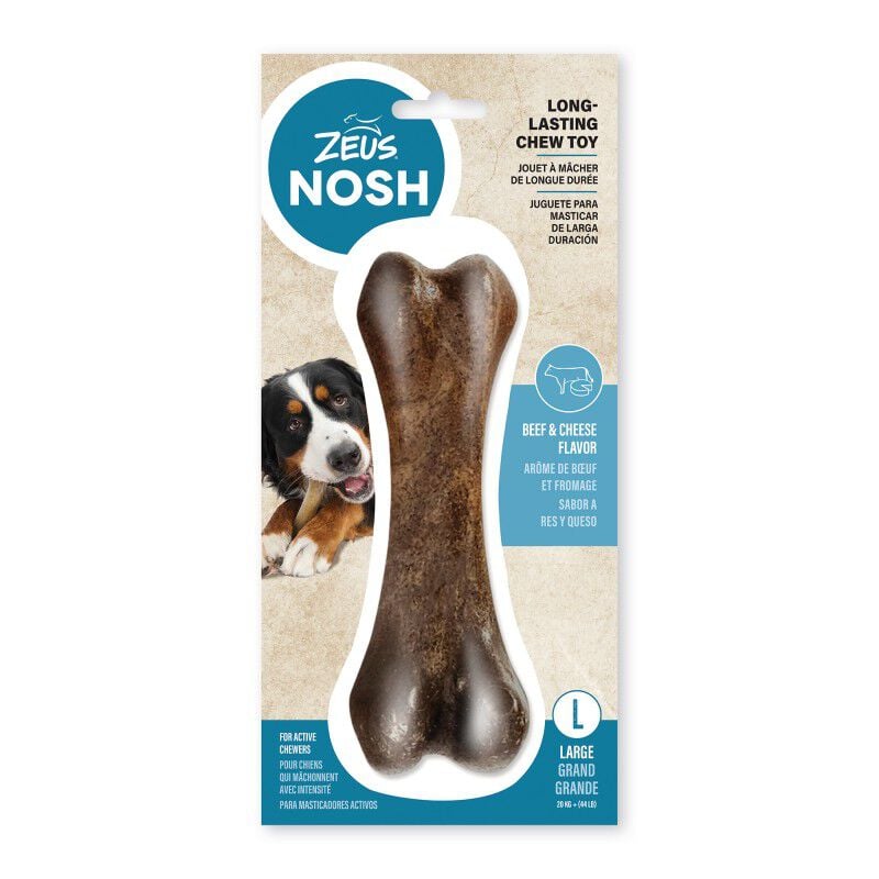 Juguete mordedor para perros Zeus Nosh Strong, Hueso, Carne y Queso , 11cm, , large Imagen numero 2
