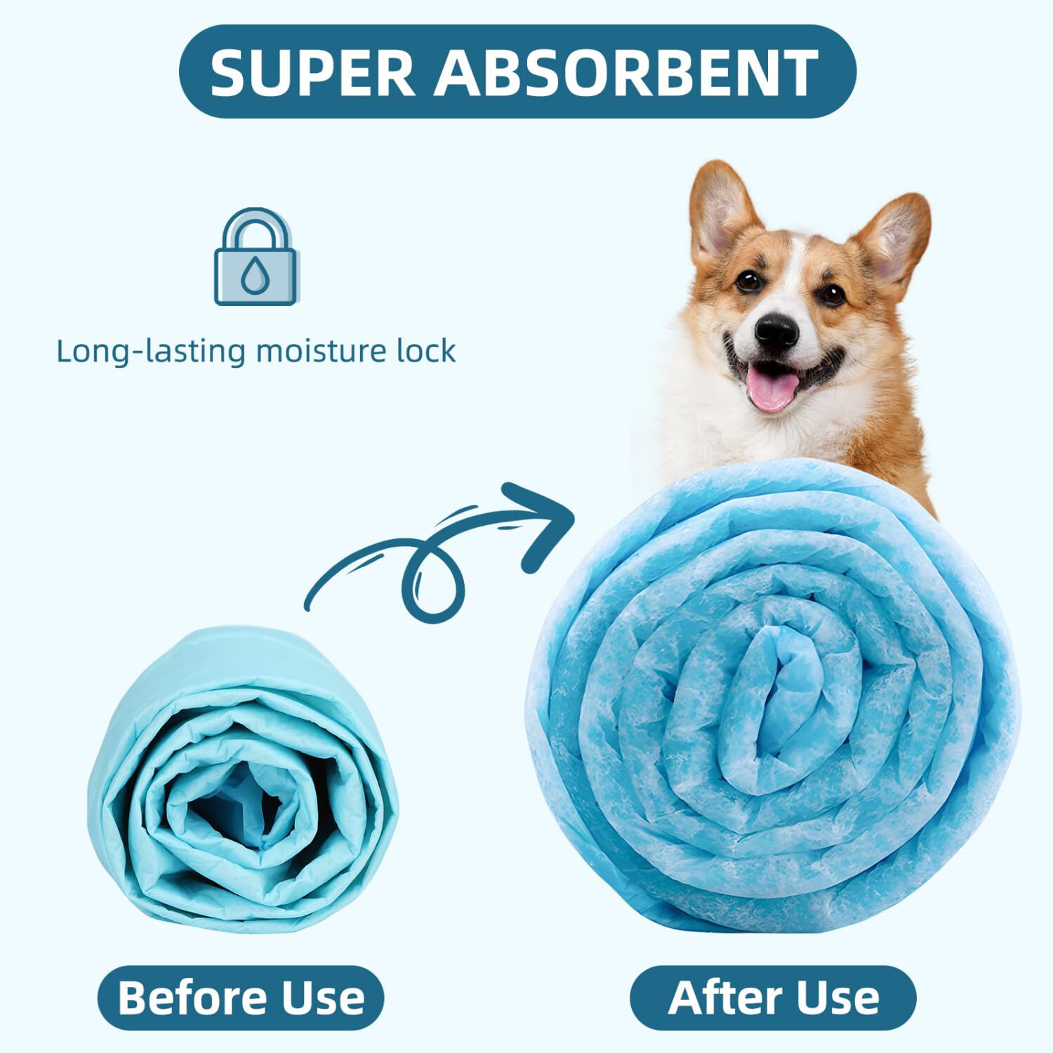 Nobleza Empapadores Perros 60x90cm Pañales Desechables para Perros, 50 Unidades Alfombra Toallas Higiénica Absorbente y Antifugas Empapadores para Mascotas,Empapadores Perros thumbnail