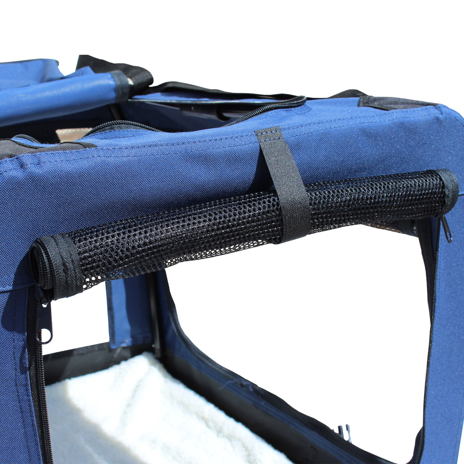 Transportin para perros plegable Yatek de entradas laterales y superiores con alta visibilidad, confort y seguridad para tu mascota, talla XXL (91,4 x 63,5 x 63,5 cm), , large Imagen numero 3