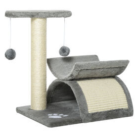 PawHut Árbol Rascador gris para gatos