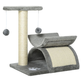 PawHut Árbol Rascador gris para gatos
