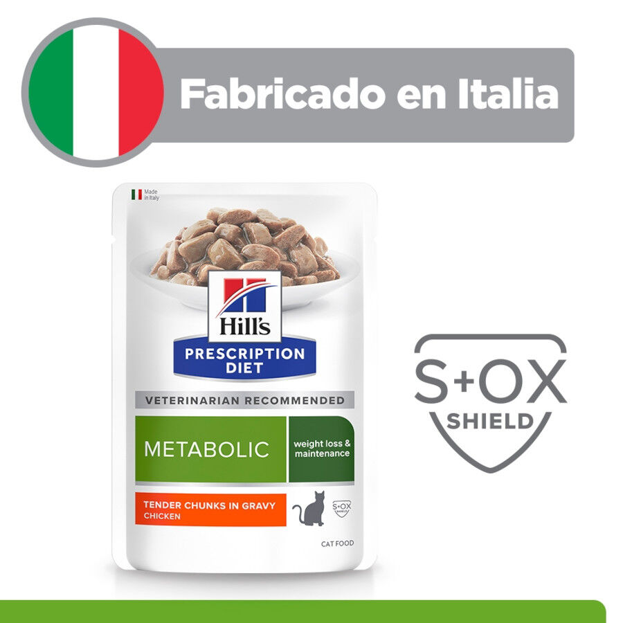 12 sobres x 85 g Hill's Prescription Diet Metabolic Feline pouches para gato , , large Imagen numero 2