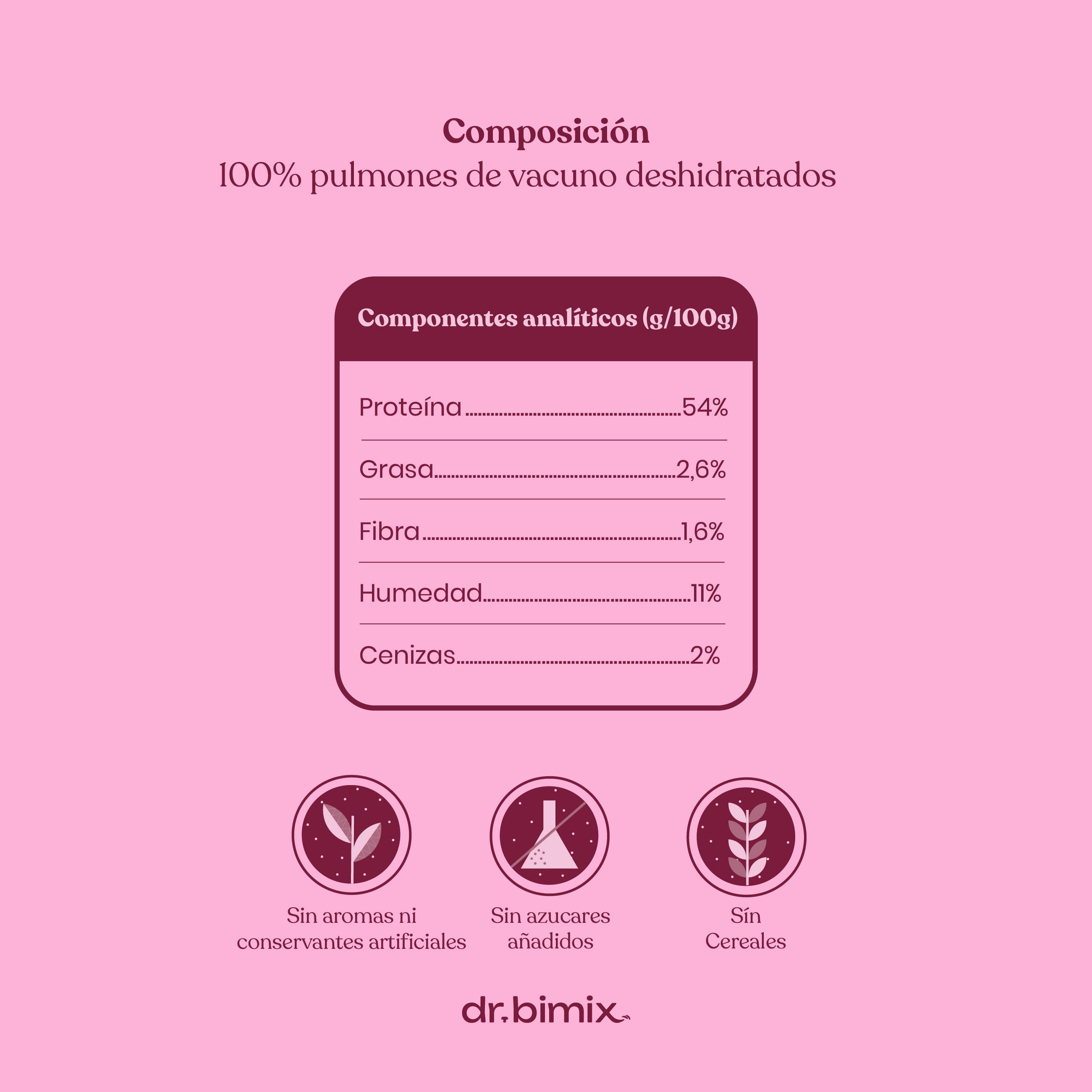dr.bimix Pulm&oacute;n de Ternera para Perros | Snack Natural Rico en Prote&iacute;na, , large Imagen numero 5