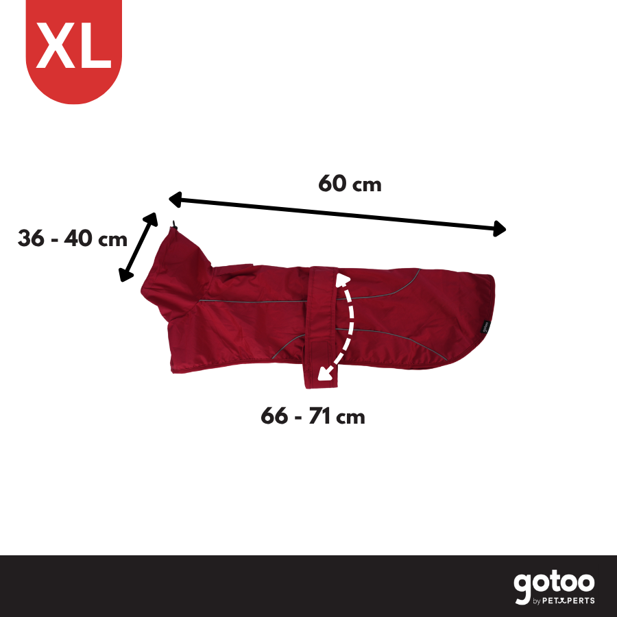 Gotoo Chaqueta Impermeable Rojo para galgos, , large Imagen numero 4