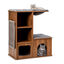 COSTWAY Mueble para Gatos Árbol Actividad para Gatos con Alfombra Rascadora y Colchonetas Casa de Madera de Gato, , large indicador imagen numero 1