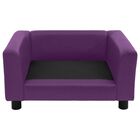 Vidaxl sofá rectangular púrpura para perros, , large image number null