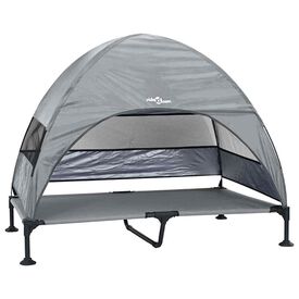 vidaXL Cama Elevada para Perros Manual Gris claro 127 x 81 x 108 cm