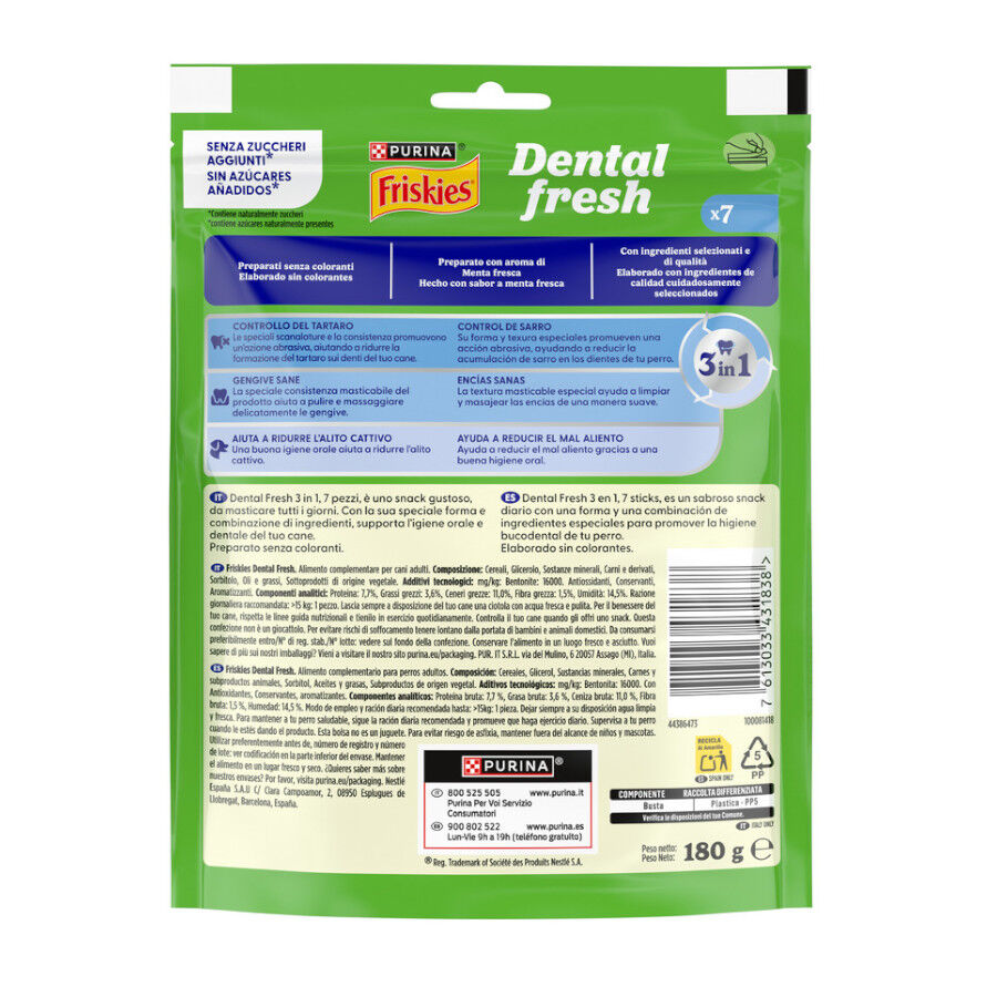 7 barritas Friskies Medium & Large Snacks Dentales para perros, , large Imagen numero 4