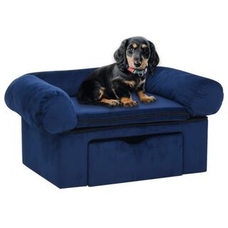 Vidaxl sofá mullido azul para perros