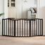 vidaXL Puerta para perros plegable 3 paneles madera álamo negra 150 cm, , large indicador imagen numero 7
