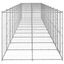 Vidaxl perrera con puertas de bisagra plateado para perros, , large indicador imagen numero 21