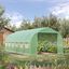 Outsunny Invernadero de T&uacute;nel 6x3x2 m Invernadero de Jard&iacute;n con Puerta y 12 Ventanas Enrollables de Polietileno y Acero Galvanizado Huerto para Cultivos Plantas Flores Verde, , large indicador imagen numero 2