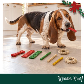 Wonder Christmas Bolsa Regalo Cuero Prensado Snacks para perros