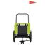 vidaXL Remolque de bicicleta mascotas hierro tela Oxford verde negro, , large indicador imagen numero 7