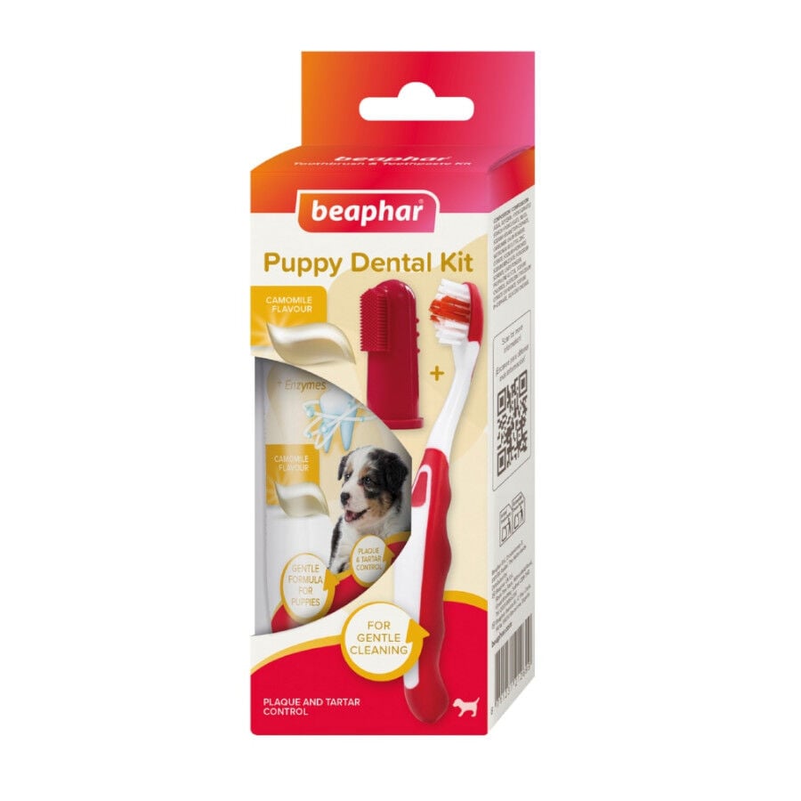 Beaphar Pack Dental Pasta y Cepillo para Cachorros, , large Imagen numero 1