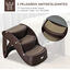 PawHut Escalera para Perros de 3 Peldaños Plegable Escalón de Plástica para Mascotas con Alfombras Antideslizantes para Cama Sofá Carga 15 kg 49x38x38 cm Marrón, , large indicador imagen numero 4