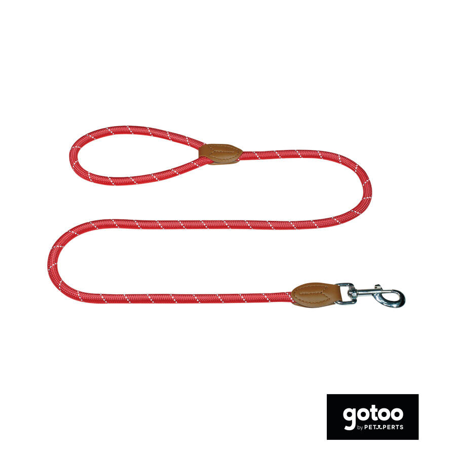 Gotoo Correa de cuerda reflectante roja para perros, , large Imagen numero 2