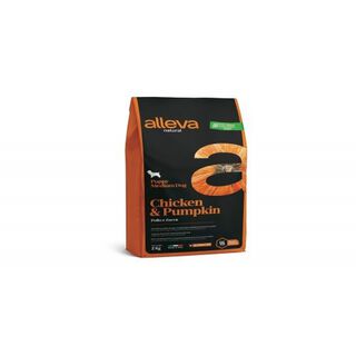 Pienso Alleva Natural Chicken & Pumpkin para cachorros medianos sabor Pollo y Calabaza