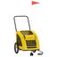 vidaXL Remolque de bicicleta para perros hierro y tela Oxford amarillo, , large indicador imagen numero 7