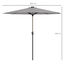 Outsunny Sombrilla de Jardín Ø265x240 cm Parasol de Terraza con Luces LED Solares Manivela e Impermeable para Piscina Patio Gris Claro, , large indicador imagen numero 3