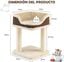 COSTWAY &Aacute;rbol Rascador Compacto para Gatos, Altura 50 cm, Torre de Sisal Natural Alfombrado con Plataforma Felpa y Poste de Rascado, Torre para Rascar, Relajarse y Dormir (Beige), , large indicador imagen numero 4