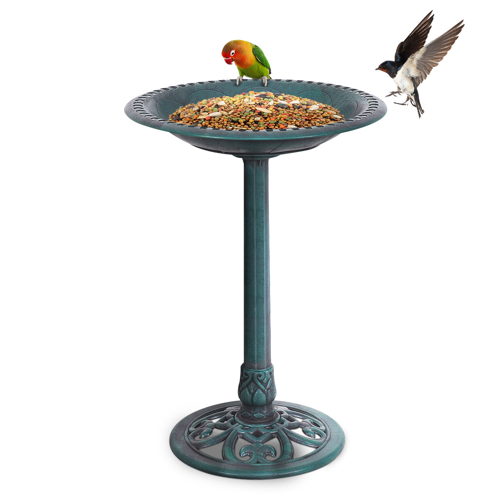 COSTWAY Comedero para P&aacute;jaros de Pie Estaci&oacute;n de Alimentaci&oacute;n de Aves para Balc&oacute;n Jard&iacute;n Patio Decoraci&oacute;n Exterior, , large Imagen numero 1