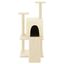 vidaXL Rascador para gatos con postes de sisal color crema 110 cm, , large indicador imagen numero 2
