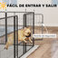 PawHut Parque para Perros de 12 Paneles de 100 cm de Altura, Vallas para Perros de Acero Resistente Plegable, con Puertas, para Interior y Exterior, Negro, , large indicador imagen numero 10