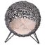 Cama cueva de ratán PawHut para gatos color Gris, , large indicador imagen numero 4