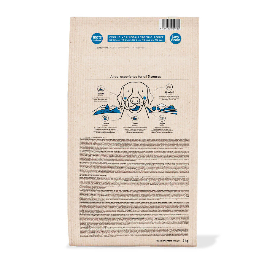 2 kg Dibaq Sense Low Grain Puppy Mini Pollo Pienso para perros, , large Imagen numero 7