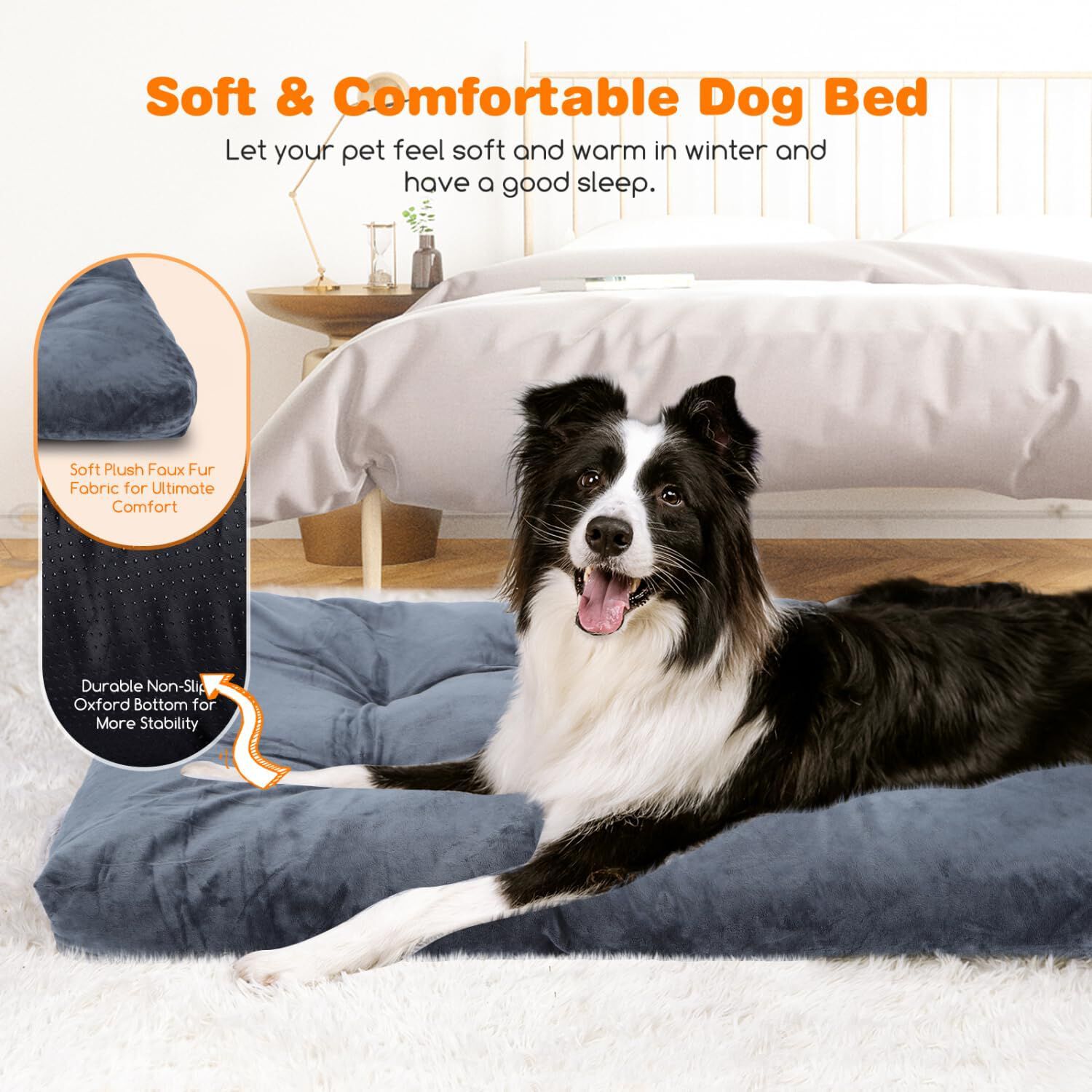 Nobleza Cama Suave y Esponjosa Gris Oscuro para Perro thumbnail