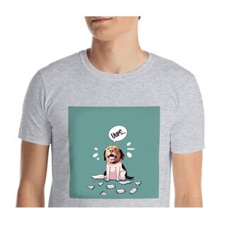 Mascochula camiseta hombre melasuda personalizada con tu mascota gris