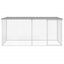 vidaXL Gallinero con techo acero galvanizado gris claro 1003x98x90 cm, , large indicador imagen numero 14