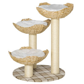 PawHut Árbol rascador 3 plataformas para gatos 