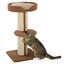 PawHut Árbol Rascador para Gatos Altura 91 cm Árbol para Gatos Torre para Gatos de 3 Niveles con Nido Plataforma y Poste de Sisal 45x45x91 cm Marrón, , large indicador imagen numero 1